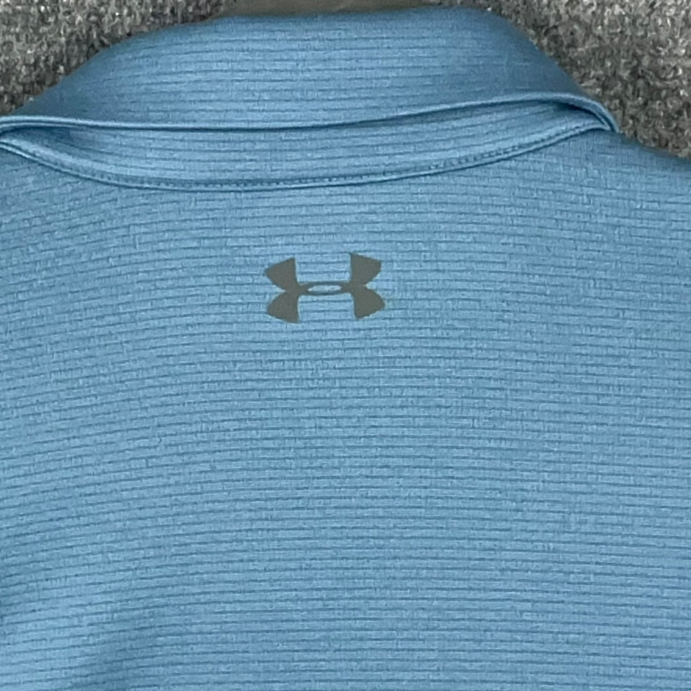 Under Armour Mens HeatGear Polo Shirt Blue Loose Fit Short Sleeve Large L G G - Picture 5 of 11